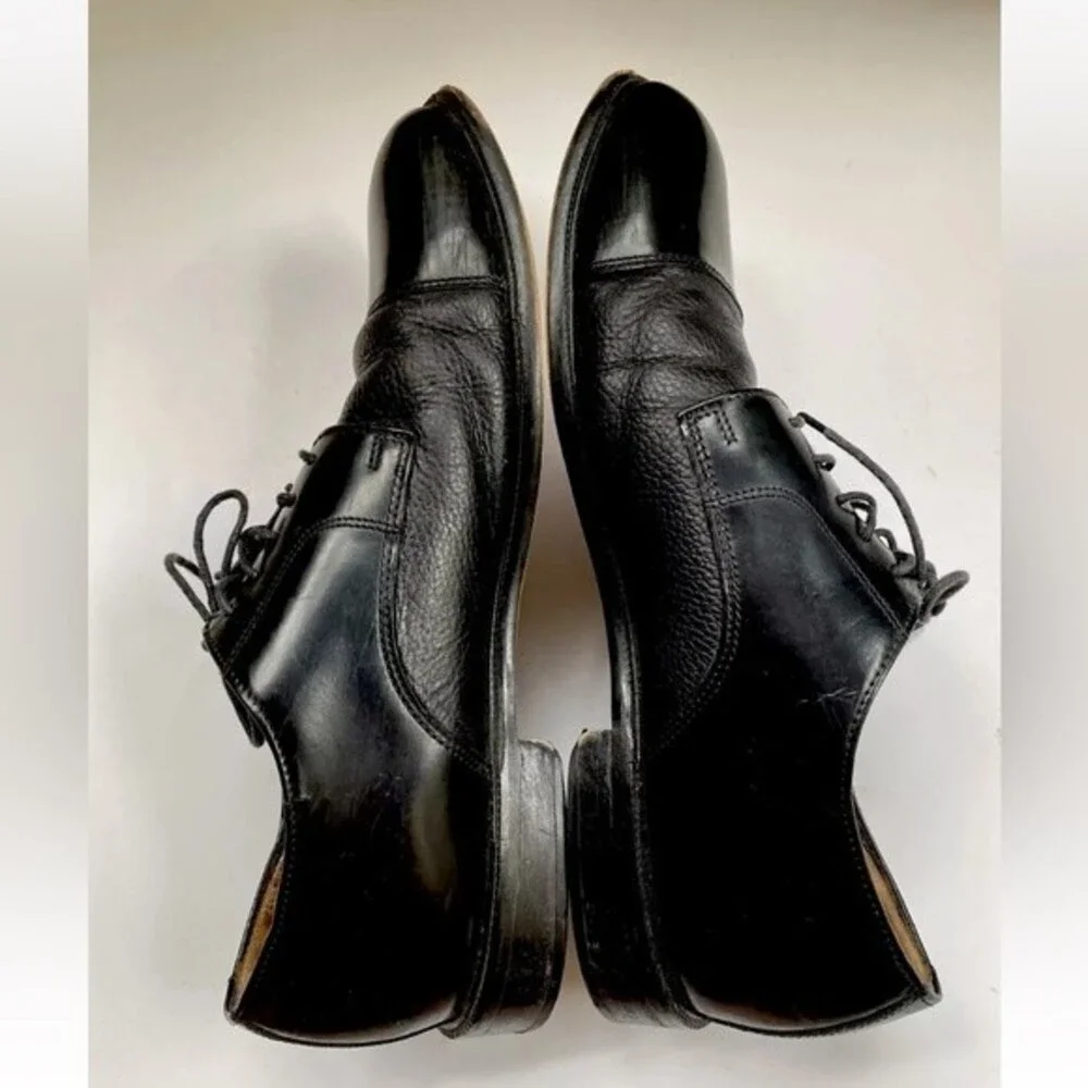 Bostonian Men’s Round Toe Leather Dress Shoes Black 10.5M Oxford 22461